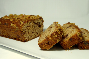 Honey cake with dates and walnuts