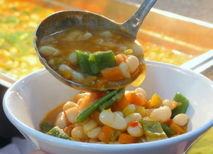 White bean stew with green beans 