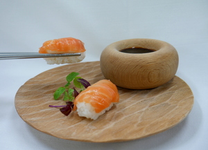 Smoked salmon nigiri (Finger food)