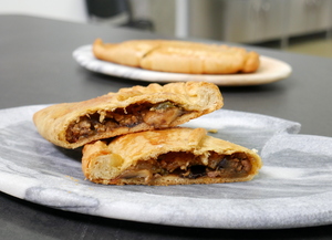 Empanada vegetariana de soja a la barbacoa