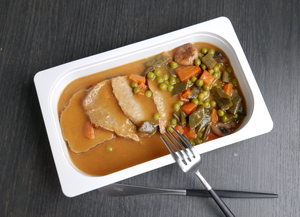 Braised veal with mixed vegetables