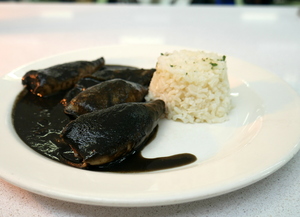 Squid stewed in their own ink