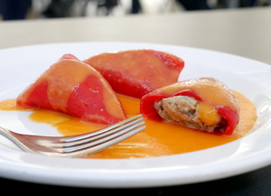 Stuffed peppers with mushrooms and fungi