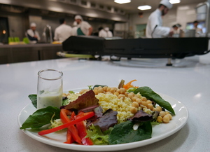 Chickpeas and millet salad