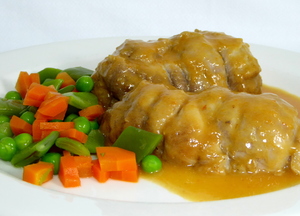 Pork shank stew with mixed vegetables  