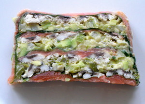Terrina de salmón y anchoas marinadas