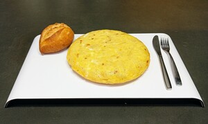Tortilla de patata con cebolla