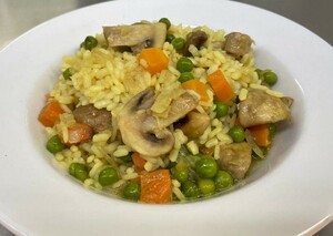 Arroz al curry con verduras