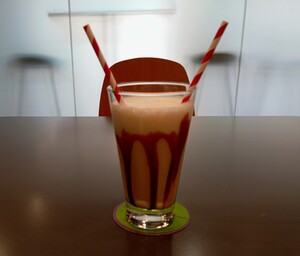 Batido de vainilla y caramelo