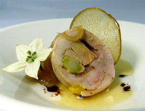 Quail filled with foie gras