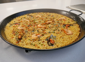Paella de pescado y marisco