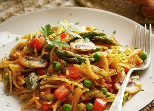 Fideua de verduras