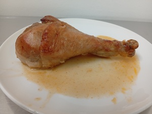 Braised turkey thighs.