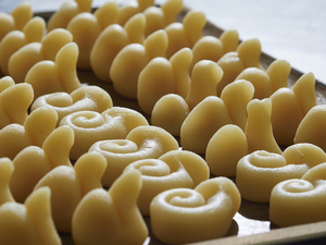 Mazapán con polvo de almendra