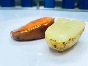 Boniato y patata al horno