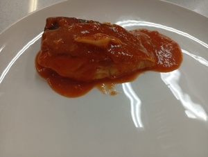 Fogonero en salsa vizcaína