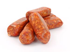 Stew chorizo sausages