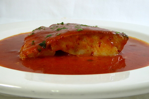 Cod in Biscayne sauce