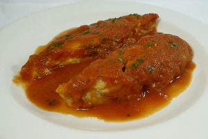 Pomfret in tomato sauce