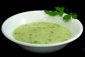 Green sauce made with fumet