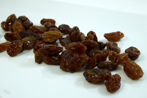 Soaked dried grapes