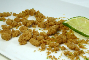 Lime and salt streusel