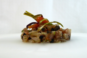 Balsamic marinated mackerel