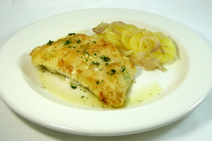 Grilled cod with potatoes