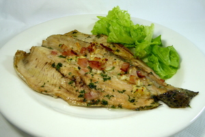 Roasted trout and salad