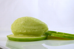 Granny Smith and wasabi sorbet