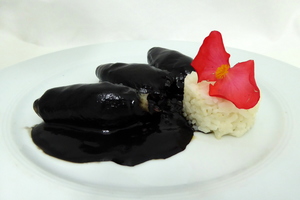 Stewed squid in their own ink 