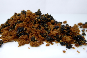 Black sesame seed streusel (crumble)