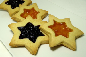 Star-shaped biscuits