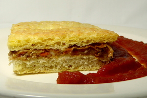 Croissant filled with minced meat