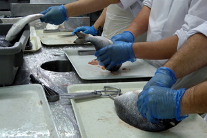 Preparing fish