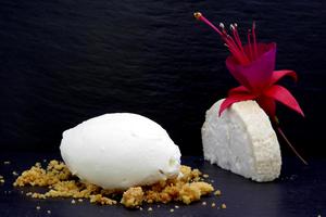 Goat cheese ice cream