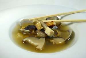 Sopa Miso con almejas