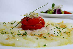 Carpaccio de bacalao