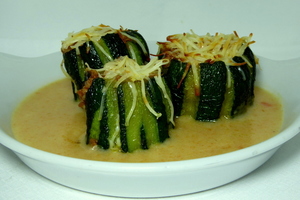 Stuffed courgettes