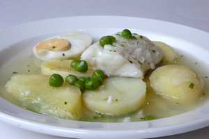 Patatas en salsa verde