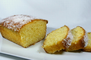 Coconut and marmalade sponge cake