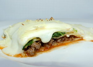 Lasagna florentina (de carne y espinacas)