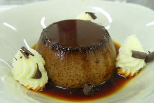 Flan de chocolate