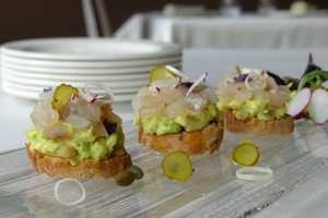 Homemade smoked tilapia with guacamole