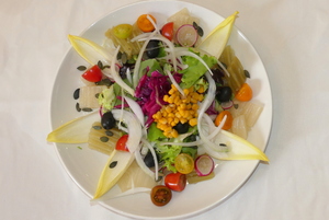 Thistle and chard salad