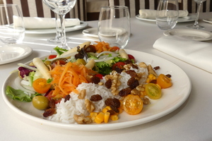 Ensalada de arroz y verduras