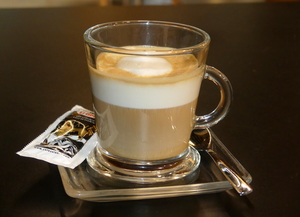 Decaffeinated coffee macchiato