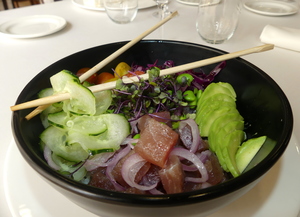 Marinated tuna poke bowl