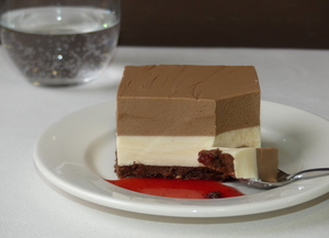 Chocolate and Cream Bavarois Cake