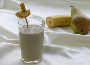 Batido de pera y plátano